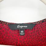 EXPRESS Womens Y2K Silk Blend Animal Print Square Neck Babydoll Blouse Size XS Photo 2