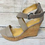 Franco Sarto Tan Leather Platform Wedge Ankle Strap Sandal Size 10 Photo 0