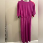 Trina Turk  Vivid Viola Etta Front Twist Dress Medium Color Block Cocktail Party Photo 7