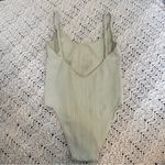Anthropologie  Balconette Ribbed Pull On One Piece Bodysuit Light Green (S/M) Photo 1
