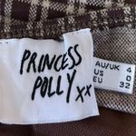 Princess Polly Brown Plaid Checkered Halter Crop Top & Bell Bottom Pants Set 0 Photo 4