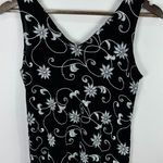 Vintage Y2K Onyx Nite L Black Floral Embroidered Sparkle Fairy Grunge Whimsigoth Size L Photo 0