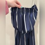 Forever 21 2/$15  Blue Striped Jumpsuit Photo 3