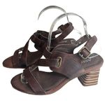 Antelope Dark Brown Zigzag-Strap Ada Leather Sandal Photo 5