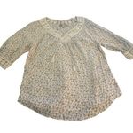 Vintage America Jeans Floral Bohemian 1/2 Sleeve Tassel Blouse Size XL EUC #1453 Brown Photo 0