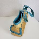 Cole Haan  Womens Shoulder‎ Bag One Size Brown Blue Basket Woven Photo 7