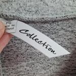 Ny Collection Quarter Sleeve Sweater Gray with White Under Photo 4