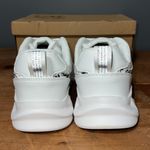 FASHION women’s casual walking shoes black white mesh layer over animal print Size 8 Photo 11