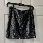 Forever 21 Silver Sequin Mini Skirt Cocktail Photo 2