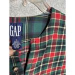 Gap Vintage Flannel Nightgown Small Plaid Cotton Henley Granny Cozy Lounge Photo 5
