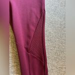 ASOS Burgundy/Maroon Textured Panels Leggings | Size 8 Photo 6