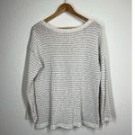 Talbots Speckled Knit Striped Sweater Medium Cotton Blend Photo 3