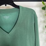 Athleta  Seasoft Willow V-Neck Sweatshirt UPF 50+ Vineyard Green Modal S Small Photo 7