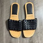 Tahari NWT  Womens Slip On Weaved Strap black Sandals. Size 7 Photo 1