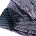 Central Park West Central Park West Womens Ribbed Knit Cotton Pullover Hoodie Purple Size Medium Photo 4