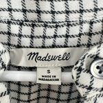 Madewell Size Small Black Cream Checked Flare Sleeve Cottagecore Fall Essentail Photo 1