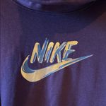 Nike Maroon Hoodie with Gold Swoosh and Cowl Neck Photo 1