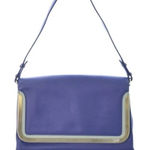 Botkier  Women's Purple Blue‎ Faux Leather No13 Misha Shoulder Bag Sz M Photo 0