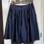 Tommy Hilfiger Navy Silk Taffeta Skater Skirt Size 0 Photo 0