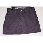 Levi's Size 29 Women’s Purple Corduroy Mini Icon Skirt Button-Fly Mid-Rise. New Photo 1
