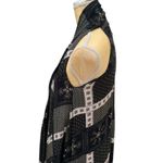 Free People  Geometric Print Handkerchief Sleeveless Boho Coastal Vest M/L Photo 5