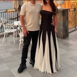 Pretty Little Thing Black Bandeau Contrast Chiffon Pleated Maxi Dress Photo 5