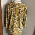 Michael Kors -  Women Shirt Top Medium Yellow Black  Open Shoulder Marigold Photo 4