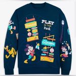 Disney  Mickey Play In The Park Crew Neck Pullover Sweatshirt Sz Medium M Photo 10