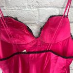 Victoria's Secret Vintage 70s  Nightie Nightgown Bright Pink Lace L union made USA Photo 5