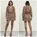 Veronica Beard NWT  Espie Dress Hazel Brown Smocked Ruffle Mini Dress Photo 2