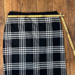 Talbots wool blend plaid black and white skirt sparkle Photo 2