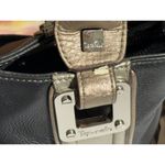 Tignanello Genuine Leather/PVC Hand/Shoulder Bag Purse Black/Beige Photo 12