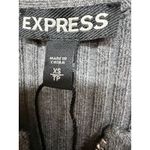 EXPRESS Vintage 2000's Y2K Long Sleeve Sweater Slim Fit Gray Ribbed Full Zip NWT Size XS Photo 5