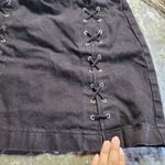 Topshop Lace-Up Denim Skirt Photo 3