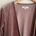 Madewell Velvet Ballet Wrap Top Warm Ash Photo 6