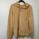 Cable & Gauge  Sport Pullover Hoodie Size XS Soft Tan Studio Women Quarter Zip Photo 0