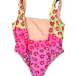 Farm Rio Maxi Leopard Colorblock One-Piece Swimsuit (L) Photo 3