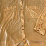 Urban Outfitters  Kenny Button-Down long sleeve oversized baggy yellow Shirt S Photo 5