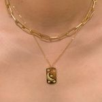 18k Gold Plated Star And Moon Pendant Necklace Layered Necklace Photo 1
