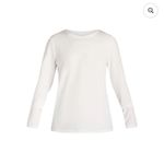 Time And Tru Women's Cotton Crewneck Tee with Long Sleeves, Single and 3 Pack Photo 4