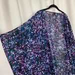Lane Bryant  Black&Purple Chiffon Kimono Cardigan Sz.OS Photo 2