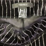 Forever 21 Glitter Metallic Striped Flared High Rise Pants Photo 8