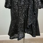 Eliza J Women's Cocktail Dress Size 6 Black Sequined Long Sleeve Fit and Flare Photo 8