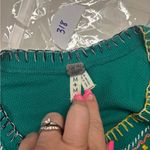 We The Free Free People Embroidered Waffle Knit Teal Boho Long Sleeve Womens Size Medium Photo 4