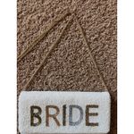 Unbranded BRIDE White Metallic Seed Bead Bridal Clutch Purse‎ Crossbody Chain Photo 7
