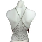 Furst of a Kind M&M’s x  Red Halter Crossback Metal Chain Cami Crop Tank Top Sz S Photo 1