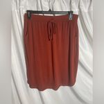 Zenana Outfitters Women’s Plus Size 2XL Dark Rust Tulip Hem W/ Pockets Elastic Waist Skirt Photo 1