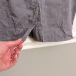 Eileen Fisher Grey Taupe Tie Waist Zip Button Knee Length Pencil Skirt Small Photo 4