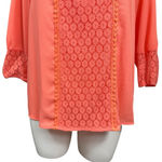 Valerie Stevens  Coral Lace Trim Blouse Women’s XL Photo 2