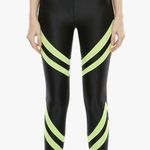 Koral NWOT  Womens Step-Up High Rise Energy Legging Black Neon Yellow Green sz M Photo 0